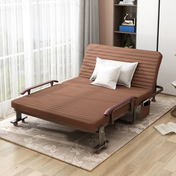 Modern Metal Frame Folding Queen Size Bed for Small Apartments
