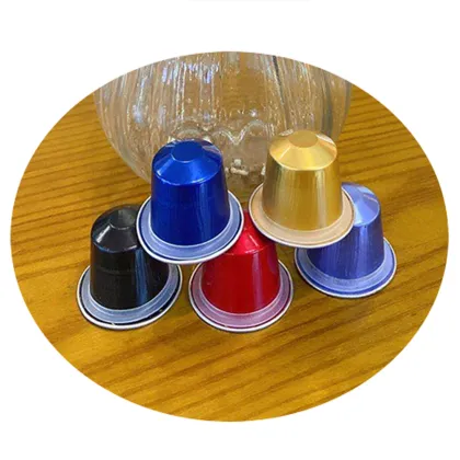 Nespresso Aluminum Coffee Capsules with Lid - Pods for Espresso Machines