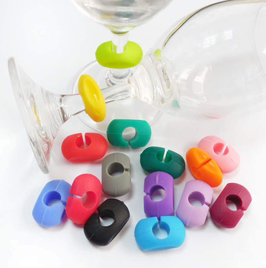 Silicone Wine Cup Charm Tags