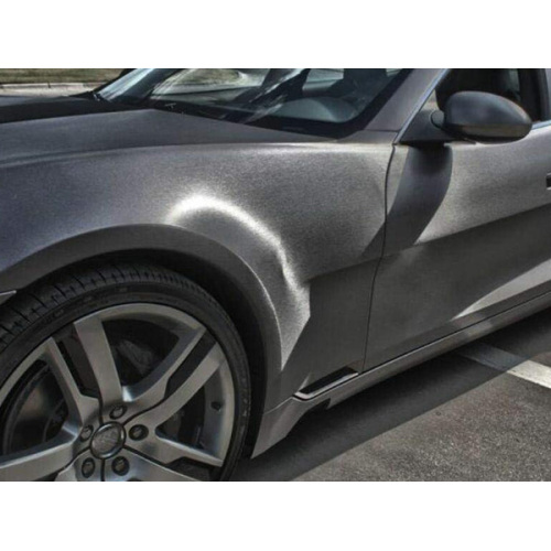 Brush Metallic Grey Car Vinyl wrap.