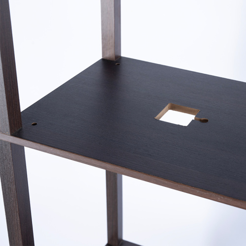 Four Layer Large Floor Lamp Wooden Frame