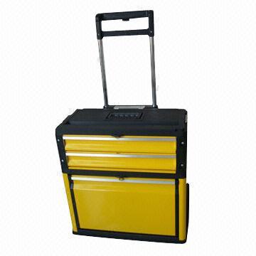 Trolley Tool Box, Made of Plastic and Steel