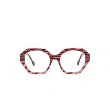 Textured Layered Acetate Octagonal Optical Glasses ME2047