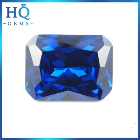 Blue sapphire octagon wholesale cheap artificial zircon stone