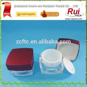 Big sale cosmetic acrylic jar container / 5g luxury empty double layer jar container