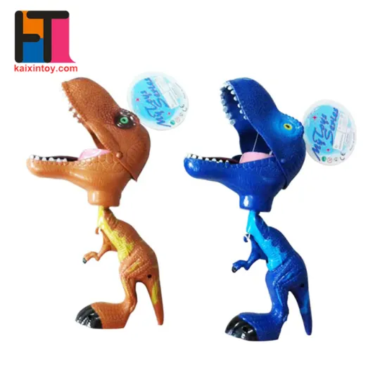 10185954 hot sale 10" height children animal toys plastic dinosaur with gripper