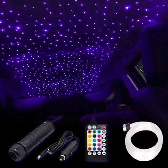RGBW Led Fiber Optic Star Light Kit with App Control and 7 Lighting Modes for Car Roof