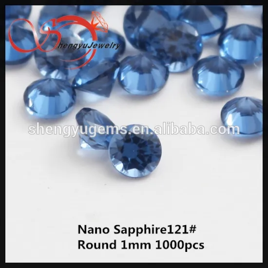 121# nano crystal glass stone Wholesale Price Synthetic Blue Nano Stones