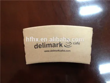 HXIN printed kraft paper coffee cup sleeve 12oz coffee cup sleeve template