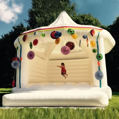 High Quality White Castle Bouncy Wedding Jumper Bounce House