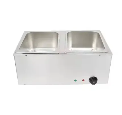 Stainless Steel Electric Bain Marie with Glass Cover - A High-Quality Buffet Food Warmer Machine for Sale