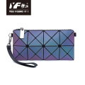 Luminous clutch bag creative mobile phones bags geometric card money wallet with handle