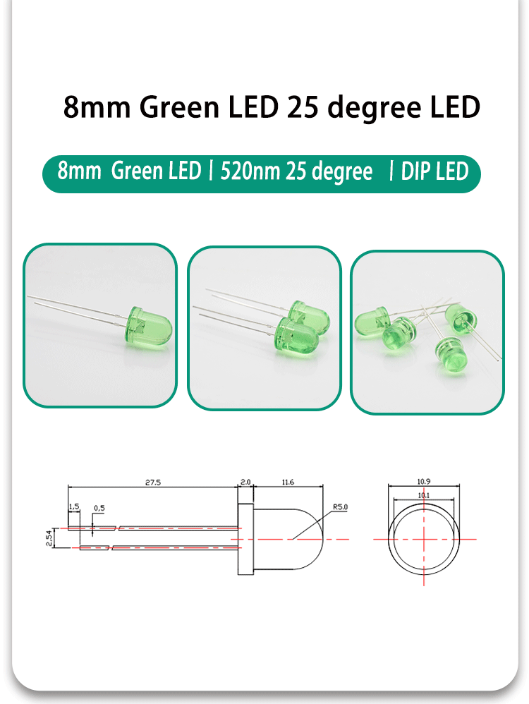 Ultra-Bright-8mm-Green-Clear-LED-Lamp-520nm-804LGT52D7L12-Ultra-bright-8mm-green-clear-LED-8mm-green-DIP-LED-Green-through-hole-LED-Mini-blub_02
