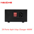 4pd + 16qc 20 ports USB Charger 400W