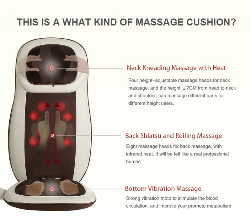 Back Shiatsu Massage Cushion