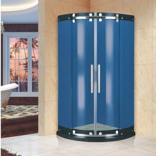 Ultra clear circle door bathroom