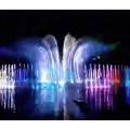 Color changing music dry fountain