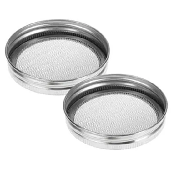 Stainless Steel Canning Lids Mason Jar Sprouting Covers with Filter Wire Mesh