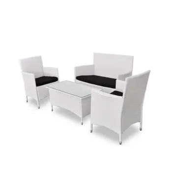 Customized White Wicker Patio Furniture: Classic Design in Poly Rattan Outdoor Collection