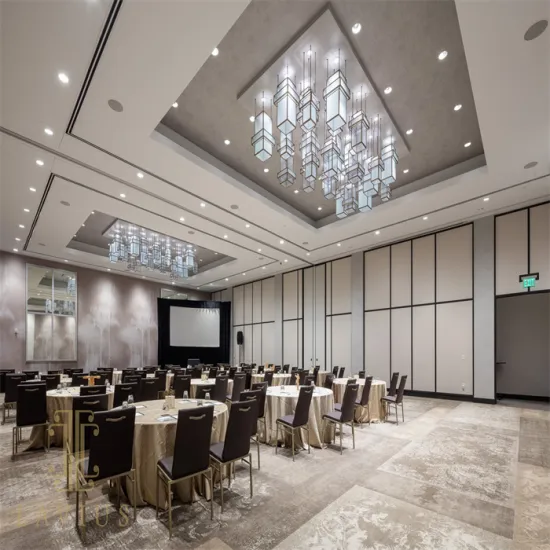 Custom decorative square crystal restaurant chandelier