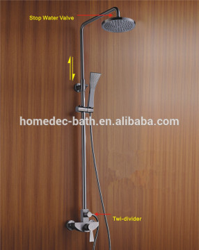 Brass rainfall Shower Mixer with stop water valve