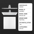 Square Chrome Shower Head Watermark certifié