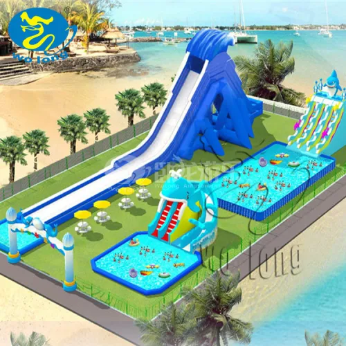 Giant Summer Playing Giant Slides Toys Moving Inflatable Water Land ...