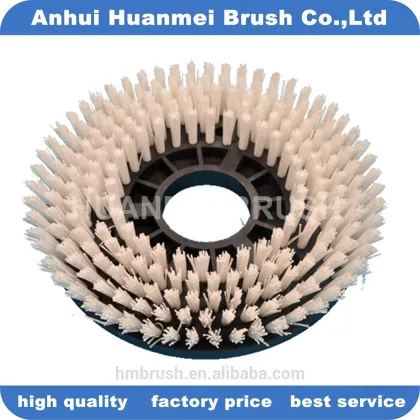 Rotating floor scrub brush