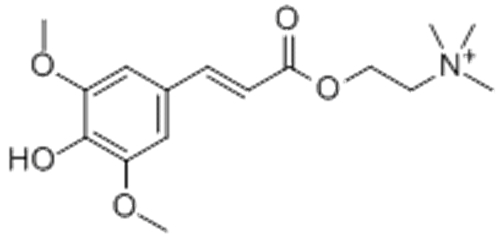 Name: Ethanaminium,2-[[3-(4-hydroxy-3,5-dimethoxyphenyl)-1-oxo-2-propen-1-yl]oxy]-N,N,N-trimethyl- CAS 18696-26-9