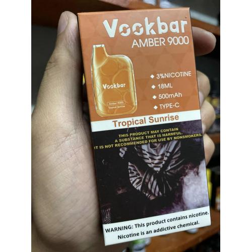 マレーシアのトップセールVAPE VOOKBAR AMBER 9000パフ