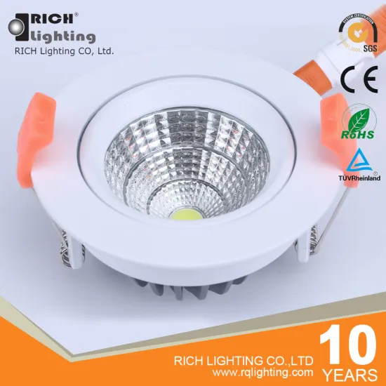 China factory price supply 5W COB led ceiling spot light 70mm cut out