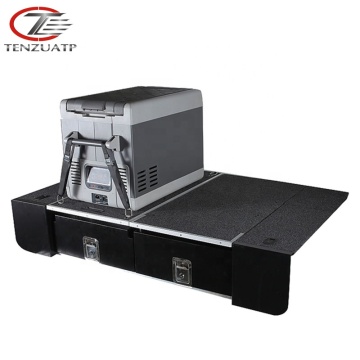High Quality TENZU Wholesale Truck Bed Drawer System for SUV and 4WD - Black Car Drawer for Prado LC150