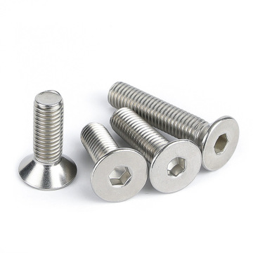 10pcs Set of DIN 7991 Hex Socket Countersunk Head Fasteners in Steel, Stainless Steel, Titanium, and Iron