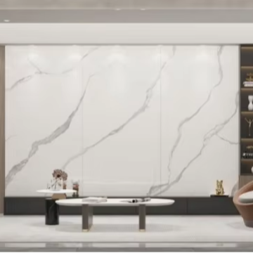 ROSA WHITE POLISHED Sintered Stone Ceramic Tiles for Kitchen Countertops and Tabletops