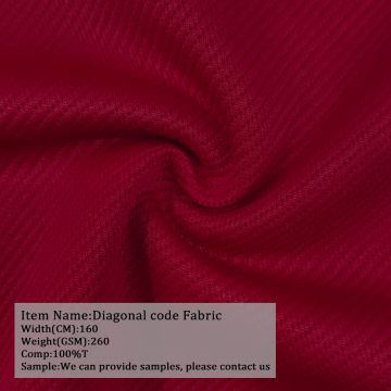 Knitted Dyed 260GSM 100% Polyester Stretch Diagonal Garment Fabric