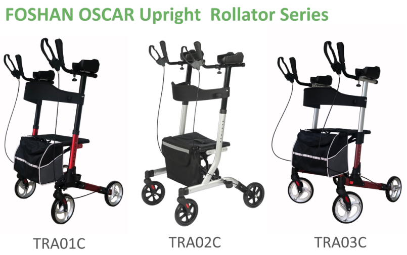 Upright rollator