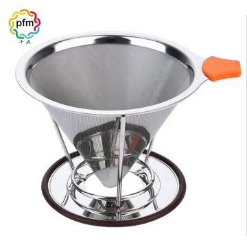 Επαναχρησιμοποιήσιμο διπλό στρώμα 304 Honder Homerless Coffee Filter Conder