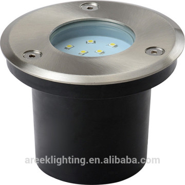 12*0.1W Round Shape 220-240V IP67 LED Die-cast aluminium body and 304 Stainless steel cover Underground Light