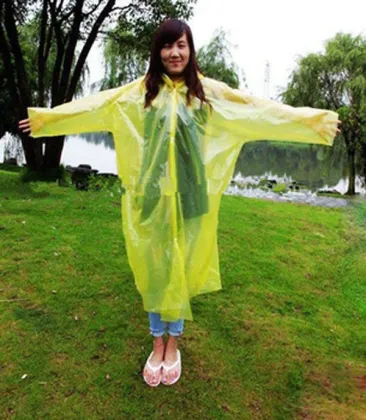Disposable PE Long Raincoat