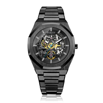 Luxury Skeleton Automatic Movement OEM Watch For Men