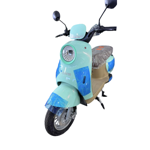 Mint-Green Electric Scooter with Retro Style