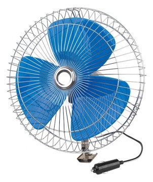 8 Inch Metal Portable Car Cooling Air Fan - Cigarette Plug