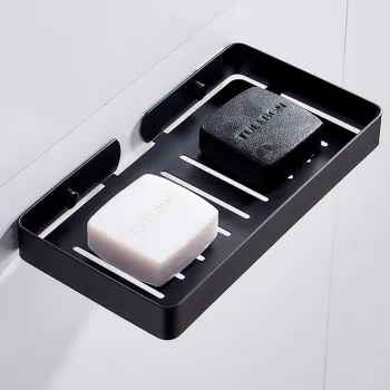 Stainless Steel Matte Black Shower Shelf and Soap Dish - Foshan Factory