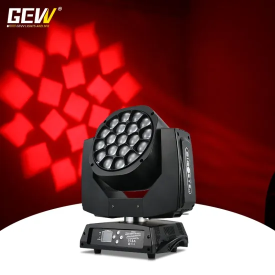 GEVV Big Bee Eye 19x15W LED Moving Head Light K10 Zoom RGBW Stage Lighting for Weddings and Events