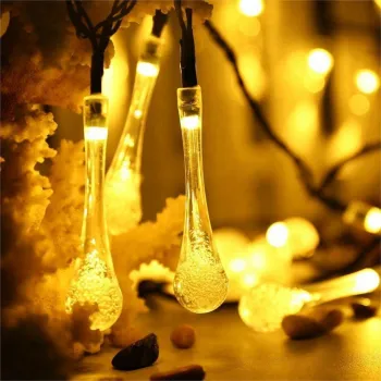 20 LED Waterproof Crystal Ball Solar String Lights for Outdoor Christmas Decoration