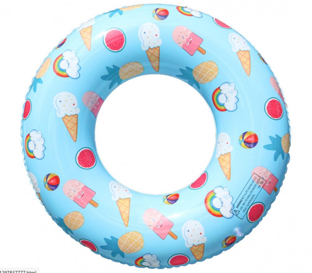 Summer Water High Quality Printed Swim Ring With Handle