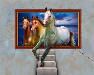 Fine horse simple home Decor Custom Modern simple beautiful landscape Prints wall painting