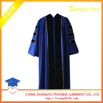 Wholesale Style -B Royal Blue PHD Graduation Gown