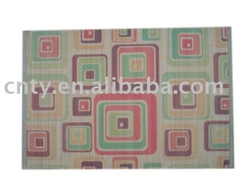 Natural printed bamboo table mat