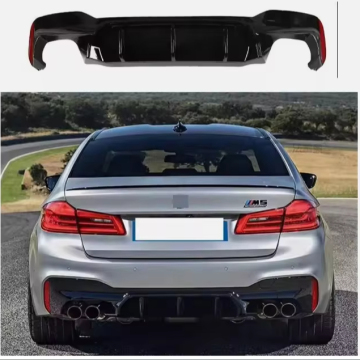 Für BMW G30 G38 M5 Heckdiffusor Glanzschwarz schwarz